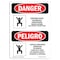 Signmission OSHA Danger, Confined Space Check Oxygen Bilingual, 10in X 7in Alum, 7" W, 10" H, Bilingual Spanish OS-DS-A-710-VS-1089 - alternate 1
